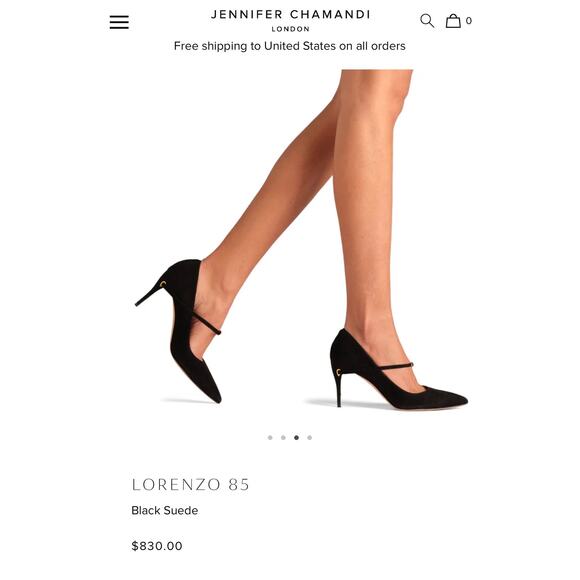 Jennifer Chamandi Lorenzo 85mm Black Suede Pumps sz. 39.5 eu - Picture 9 of 9